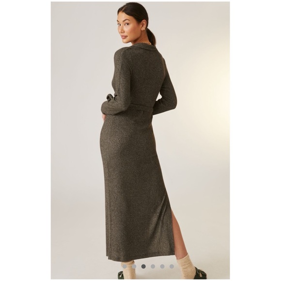 New Daily Practice by Anthropologie Belted Knit Maxi Dress Size Medium Petite - Picture 2 of 7